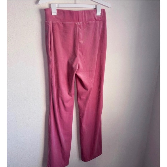 Juicy Couture Pink Velour Tracksuit Hoodie & Pant Set Y2K Glitter Logo New large - Picture 3 of 11
